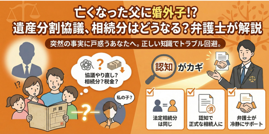 父親に婚外子がいた！遺産分割協議はどうなる？