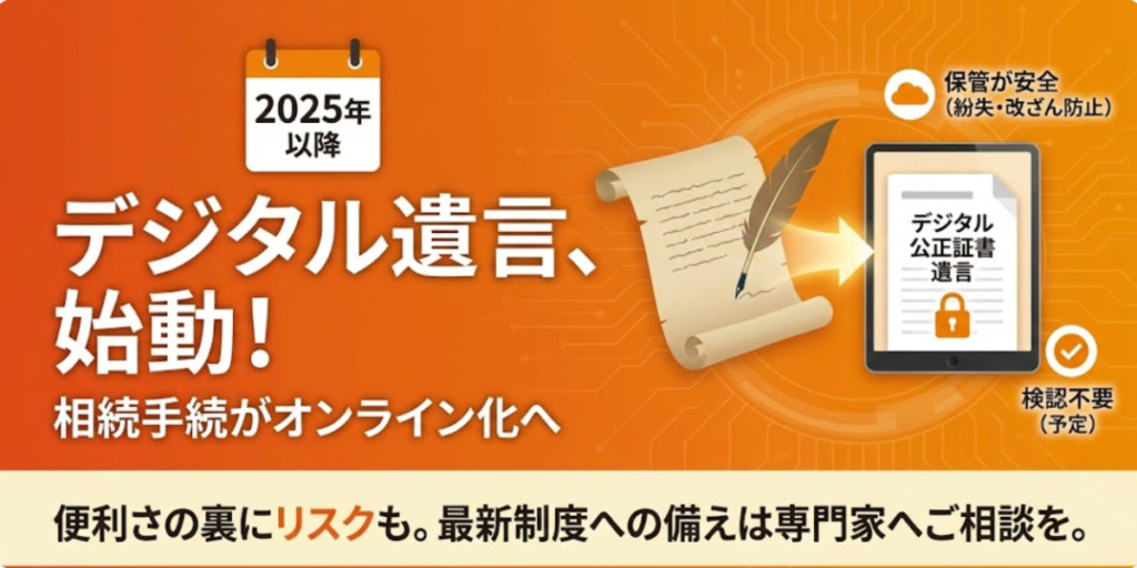 デジタル遺言書はいつから？メリットやデメリットを弁護士が解説！